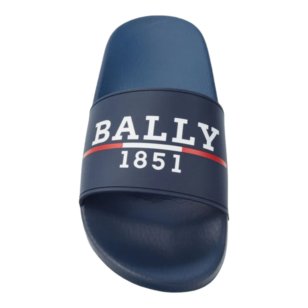 Bally Samuel Men's 6238703 Ink Rubber Pool Slide Sandals