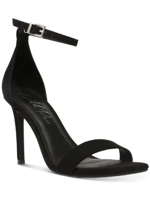 Bethie Womens Faux Suede Square Toe Heels