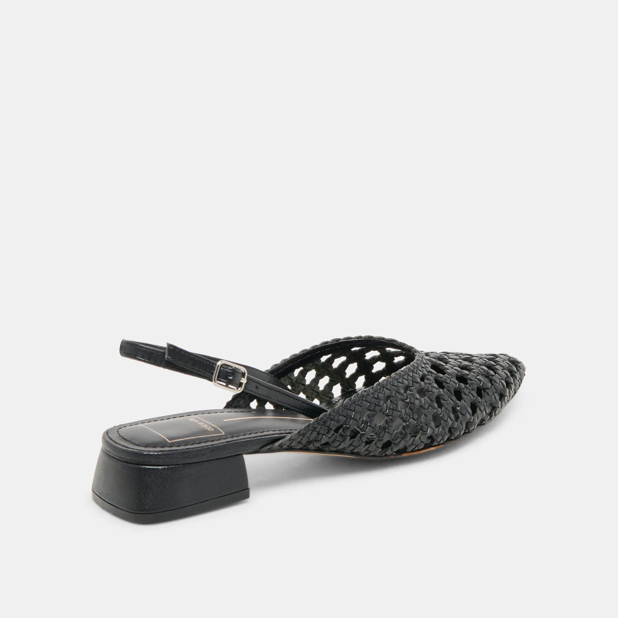 BIRDIE FLATS BLACK WOVEN LEATHER Dolce Vita