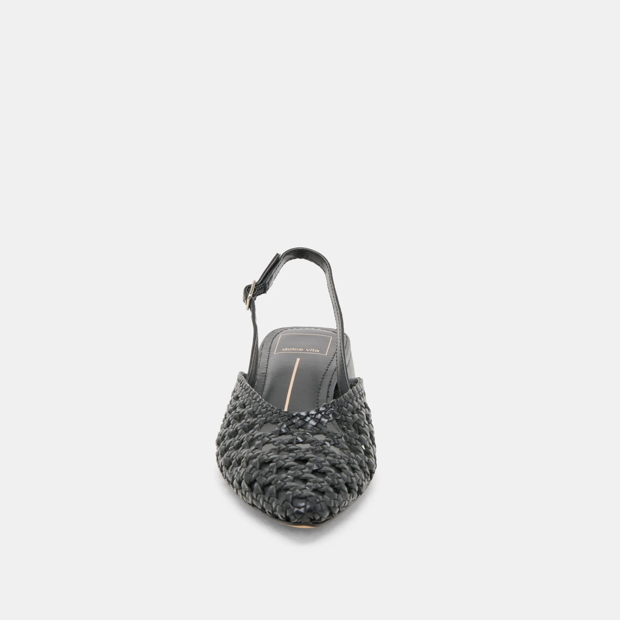 BIRDIE FLATS BLACK WOVEN LEATHER Dolce Vita