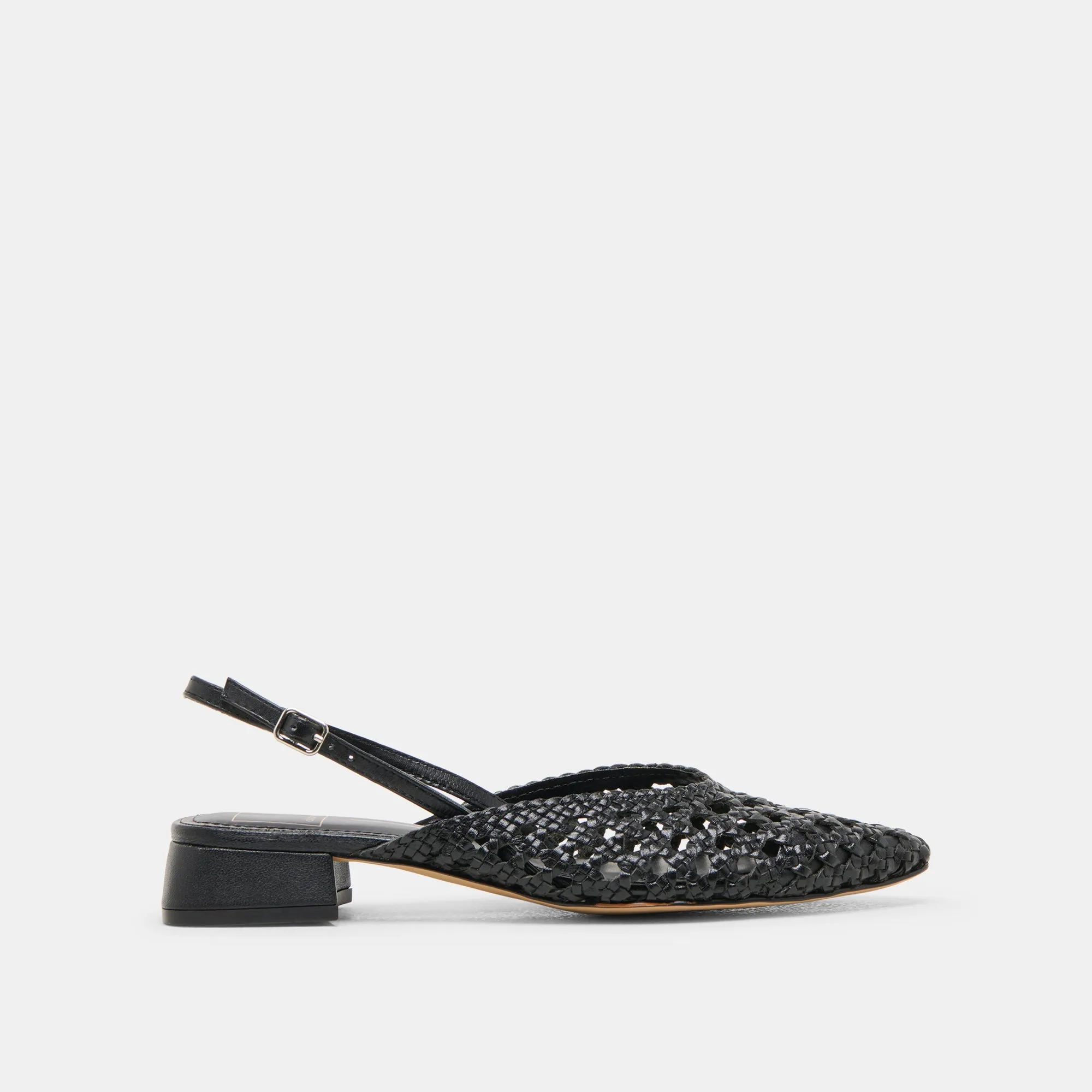 BIRDIE FLATS BLACK WOVEN LEATHER Dolce Vita