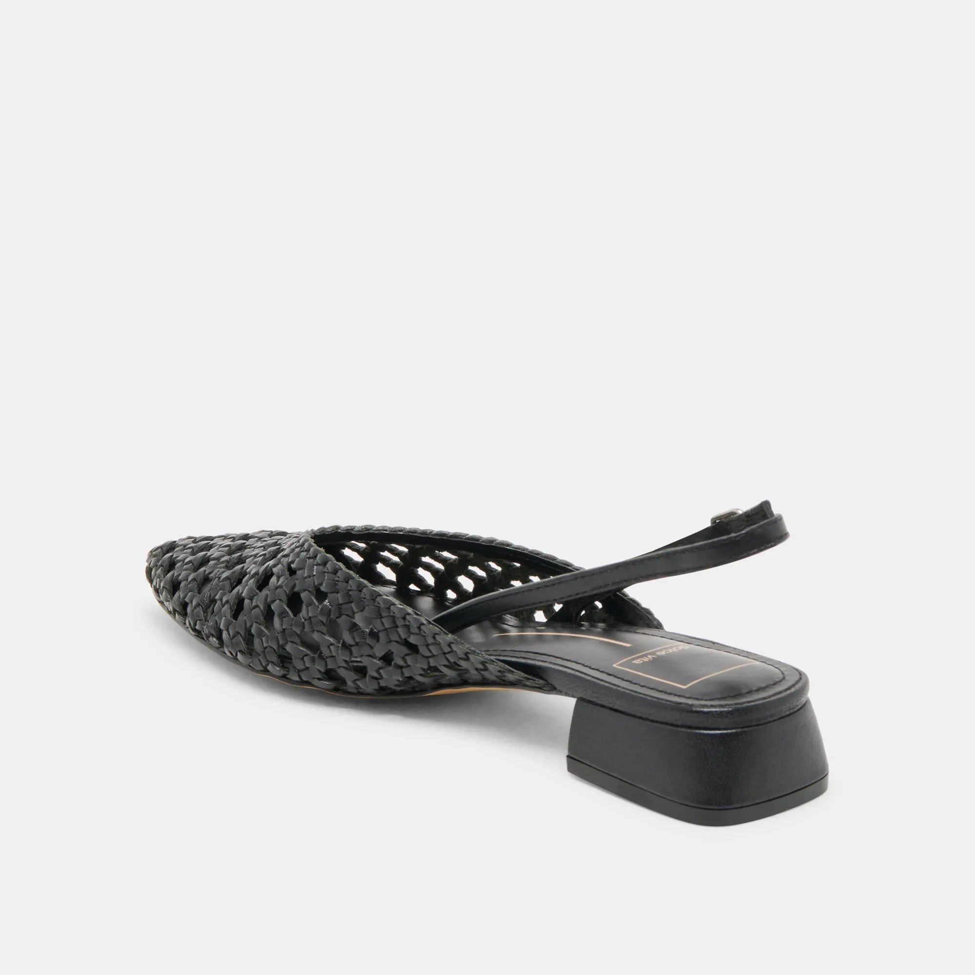 BIRDIE FLATS BLACK WOVEN LEATHER Dolce Vita
