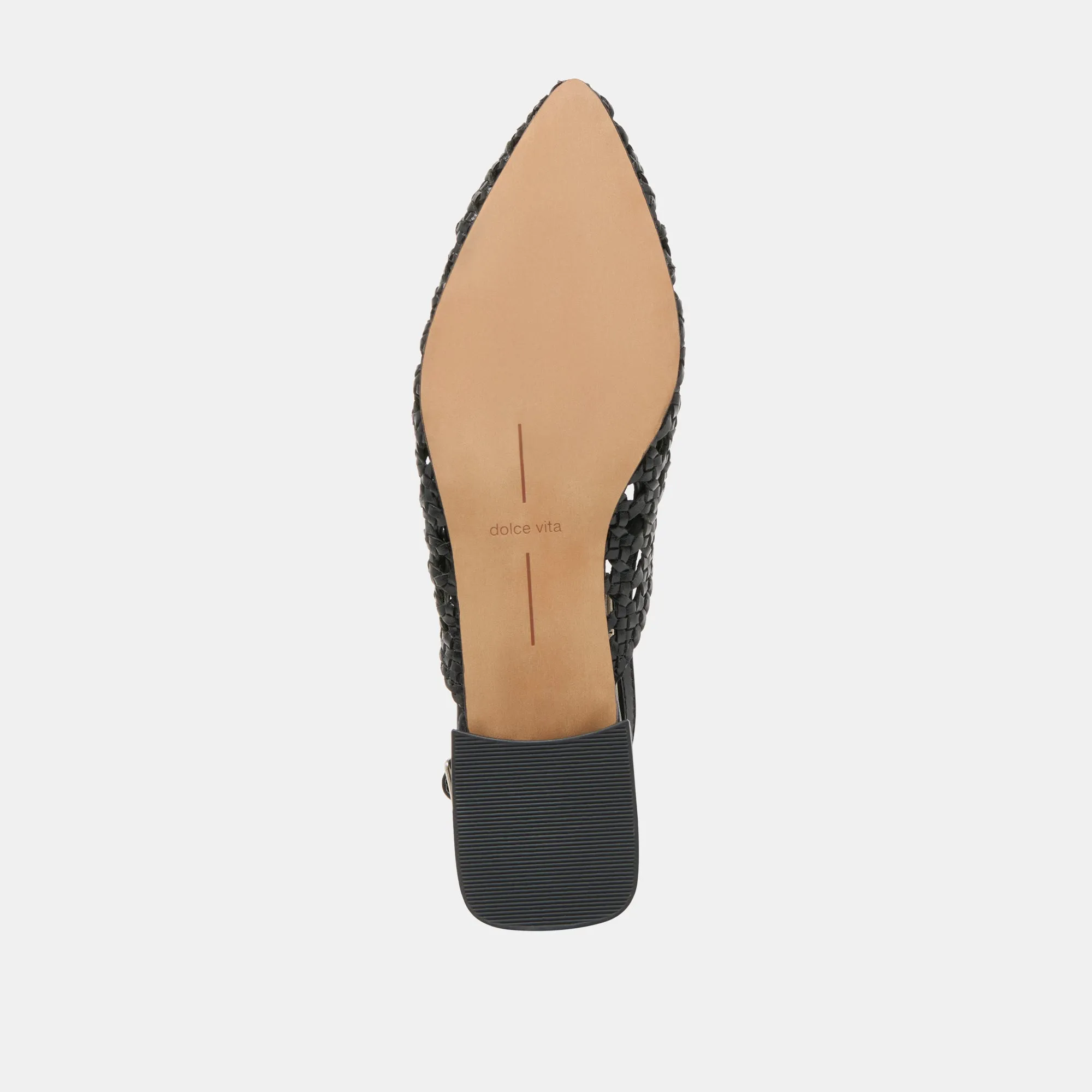 BIRDIE FLATS BLACK WOVEN LEATHER Dolce Vita