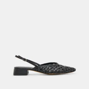 BIRDIE FLATS BLACK WOVEN LEATHER Dolce Vita