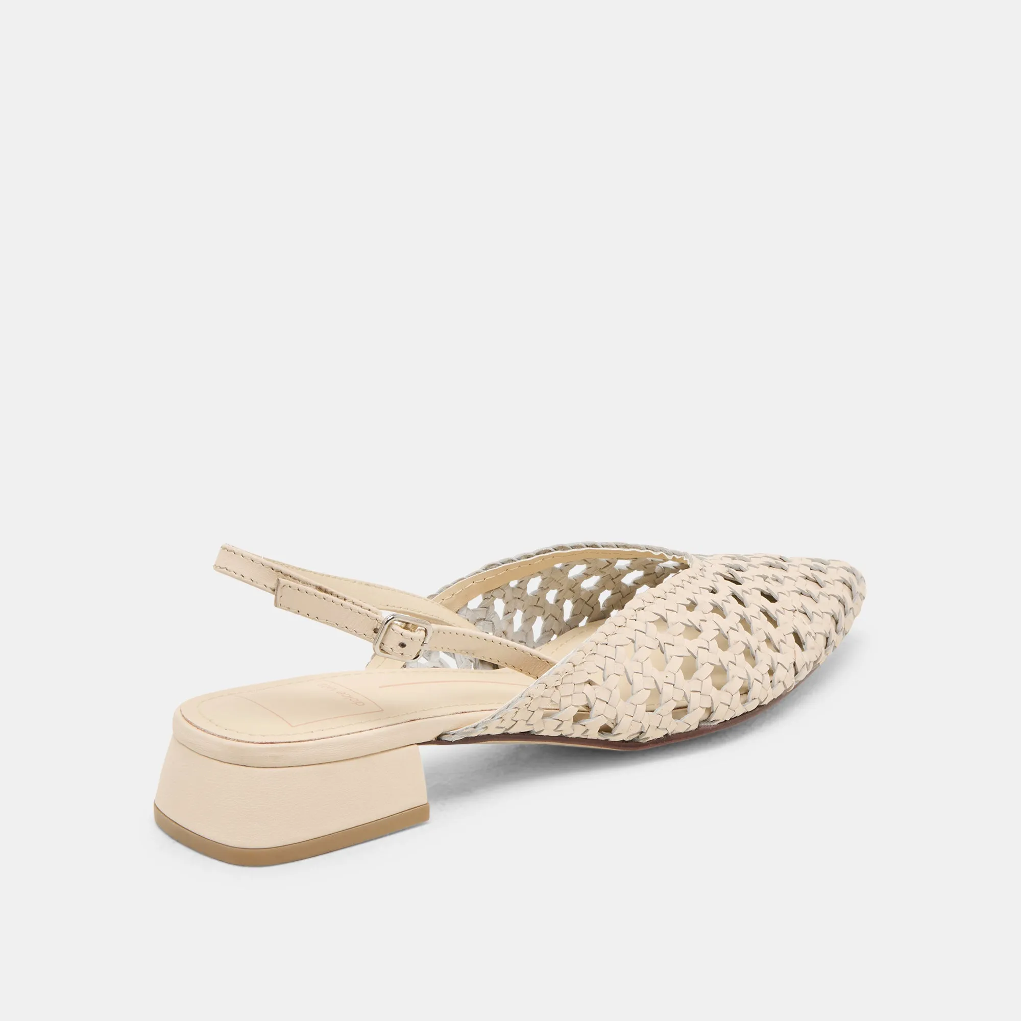 BIRDIE FLATS OFF WHITE WOVEN LEATHER Dolce Vita