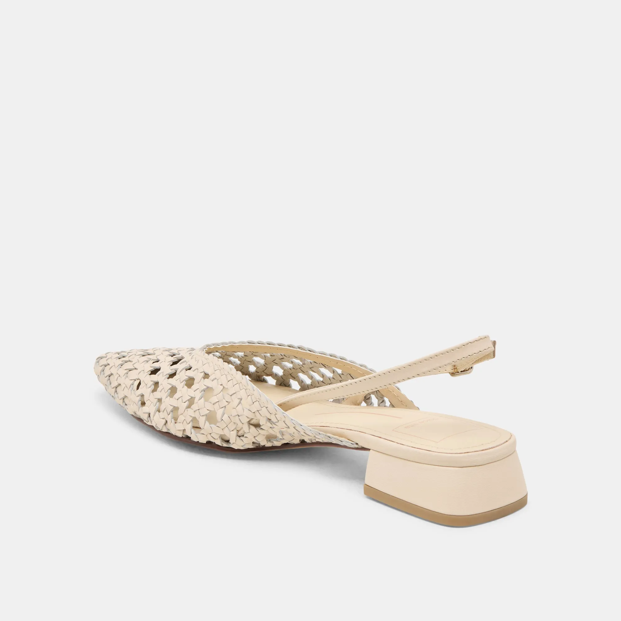 BIRDIE FLATS OFF WHITE WOVEN LEATHER Dolce Vita