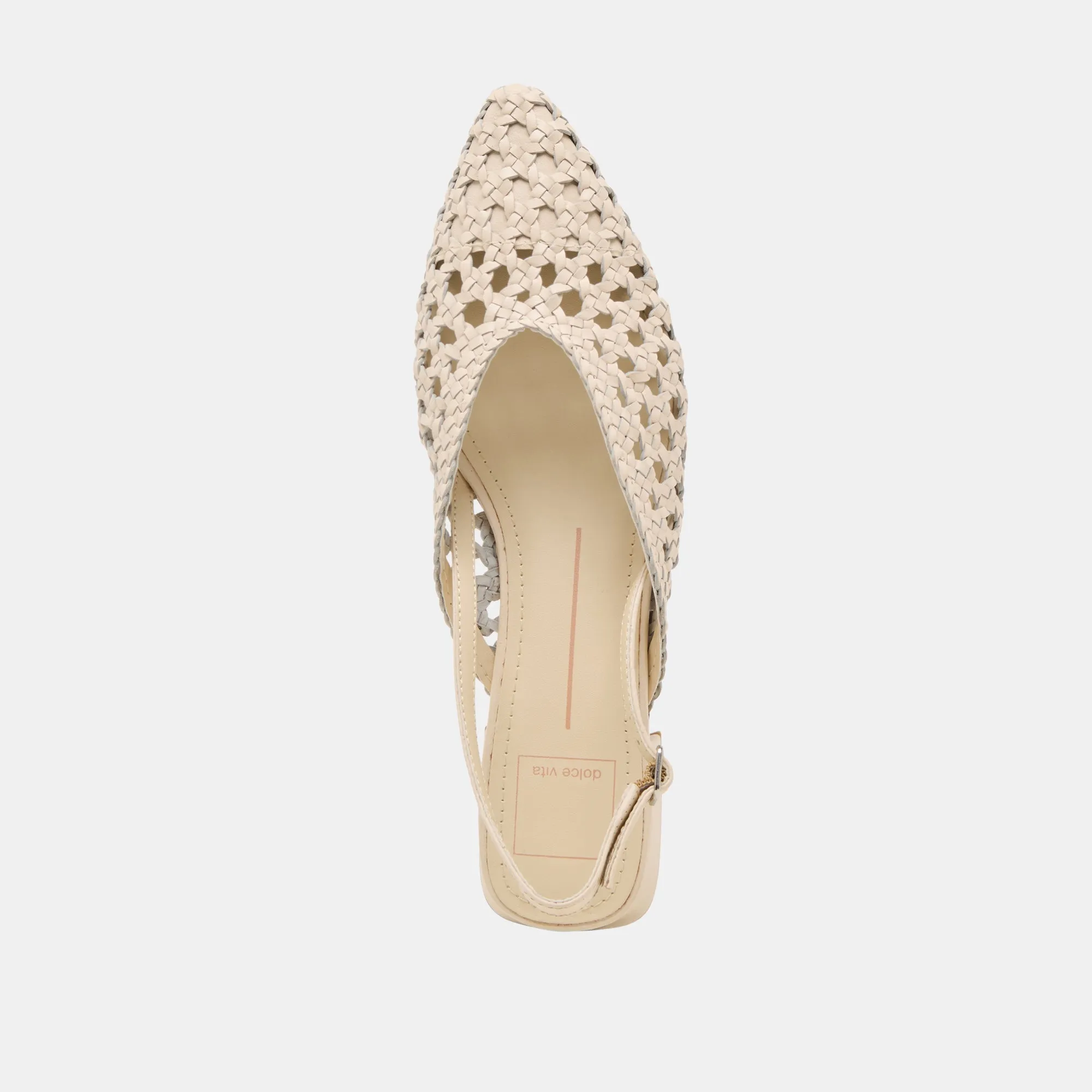 BIRDIE FLATS OFF WHITE WOVEN LEATHER Dolce Vita