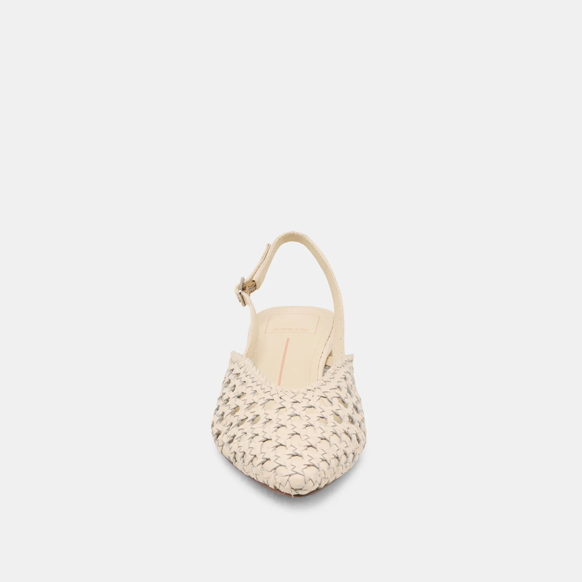 BIRDIE FLATS OFF WHITE WOVEN LEATHER Dolce Vita