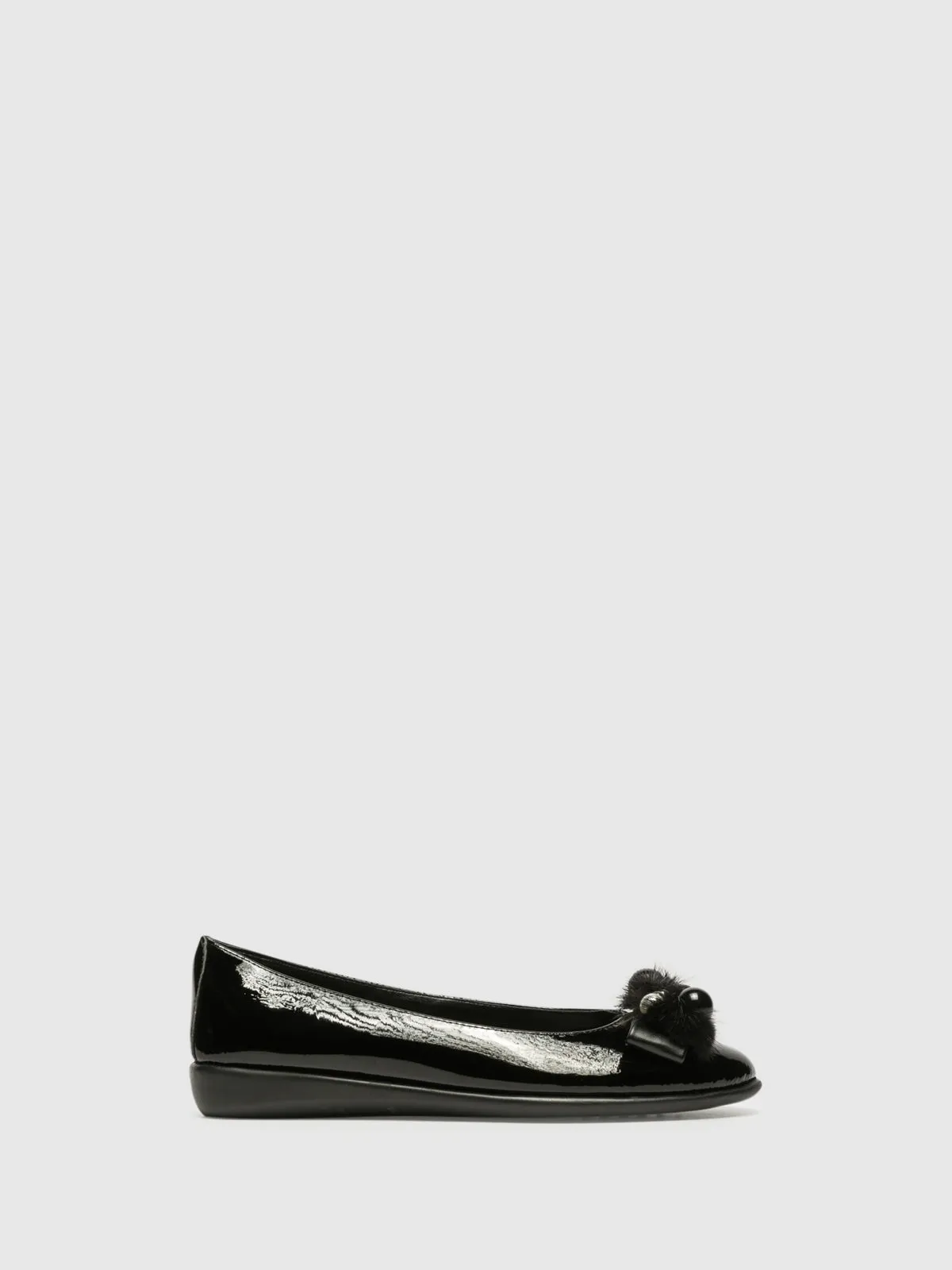 Black Patent Leather Ballerinas