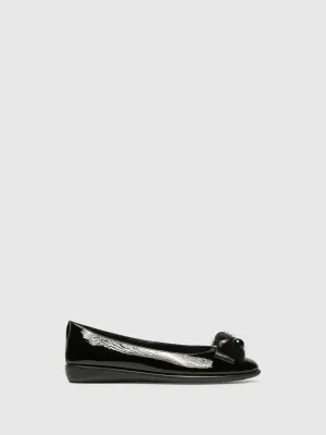 Black Patent Leather Ballerinas