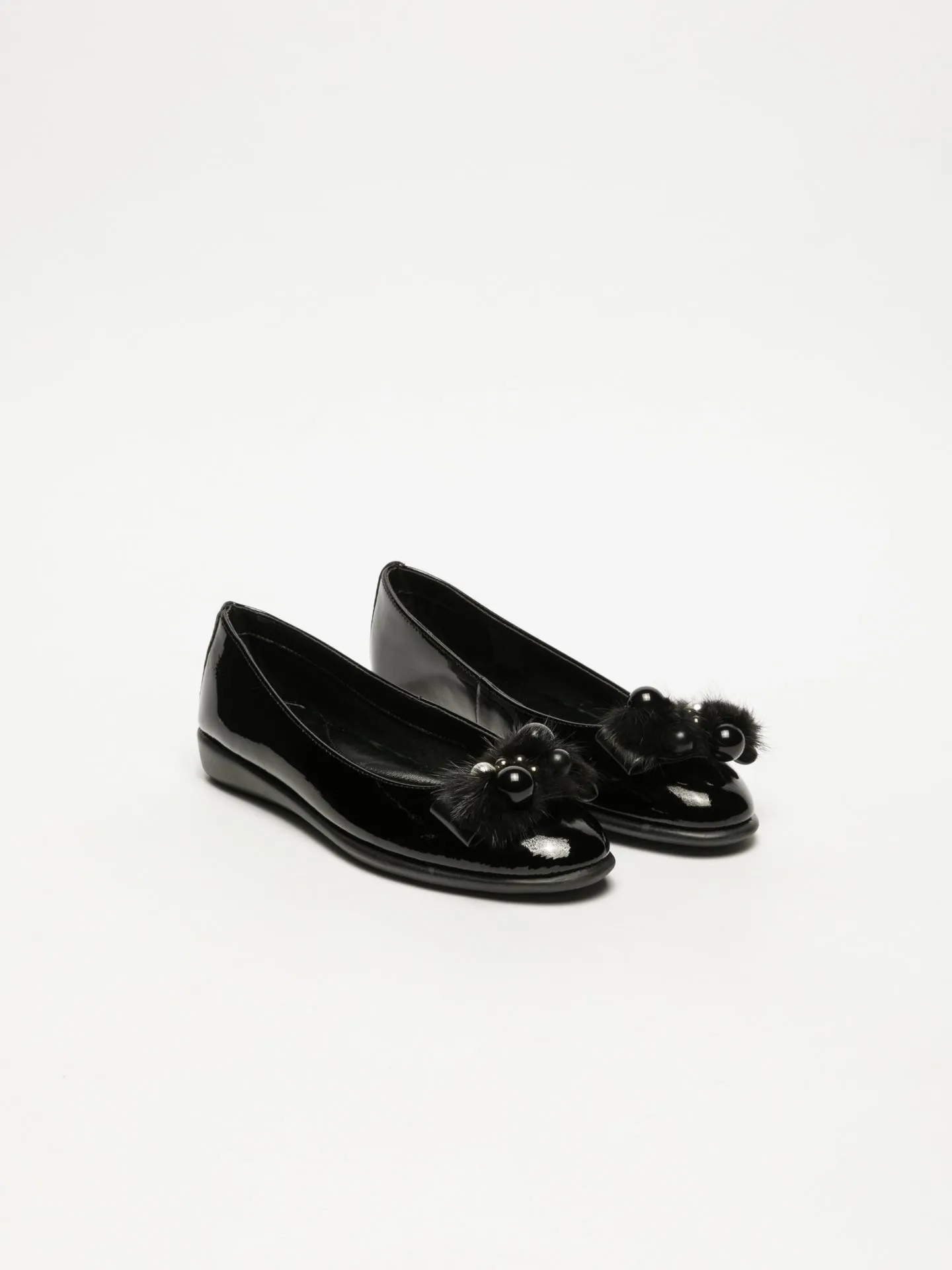 Black Patent Leather Ballerinas