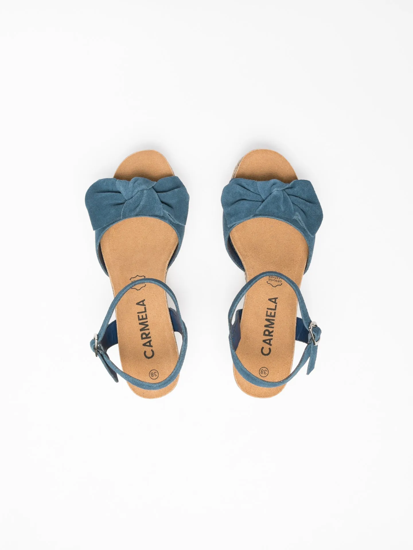 Blue Wedge Sandals