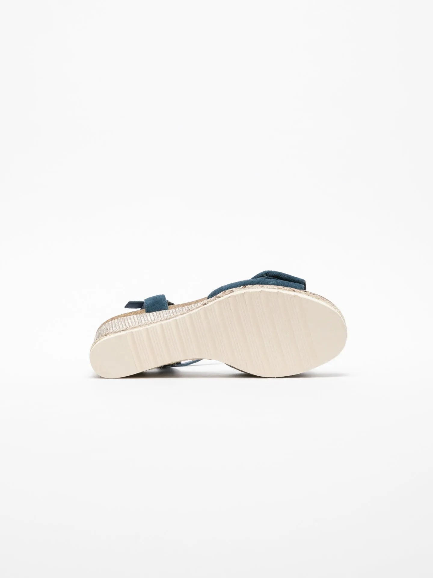 Blue Wedge Sandals
