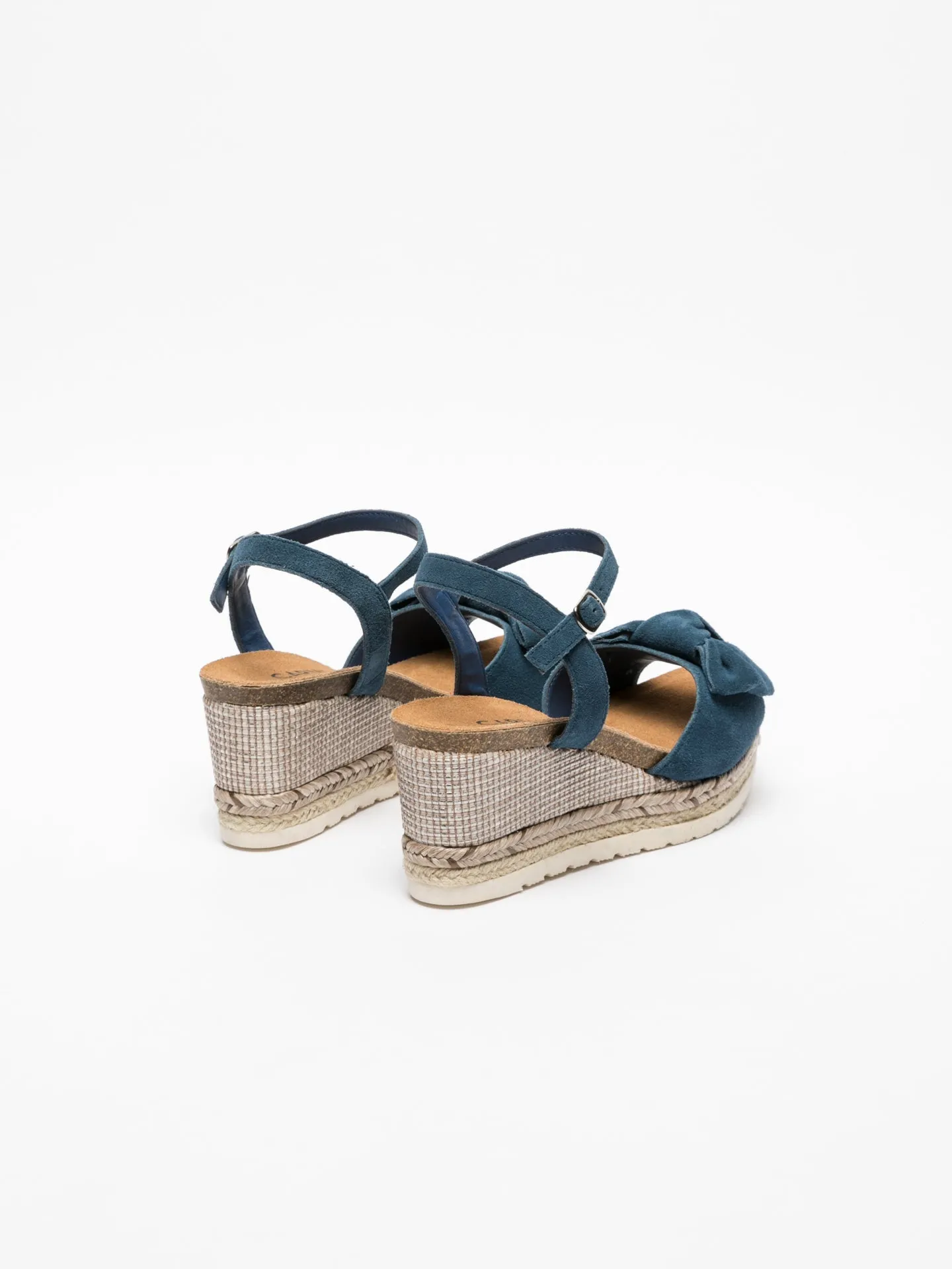 Blue Wedge Sandals