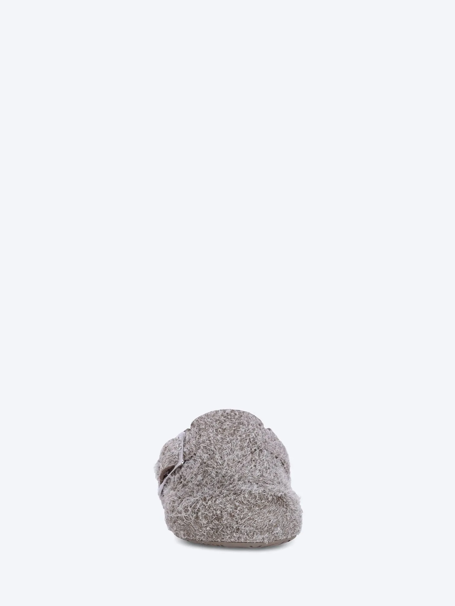 Brushed suede ease buckle mules