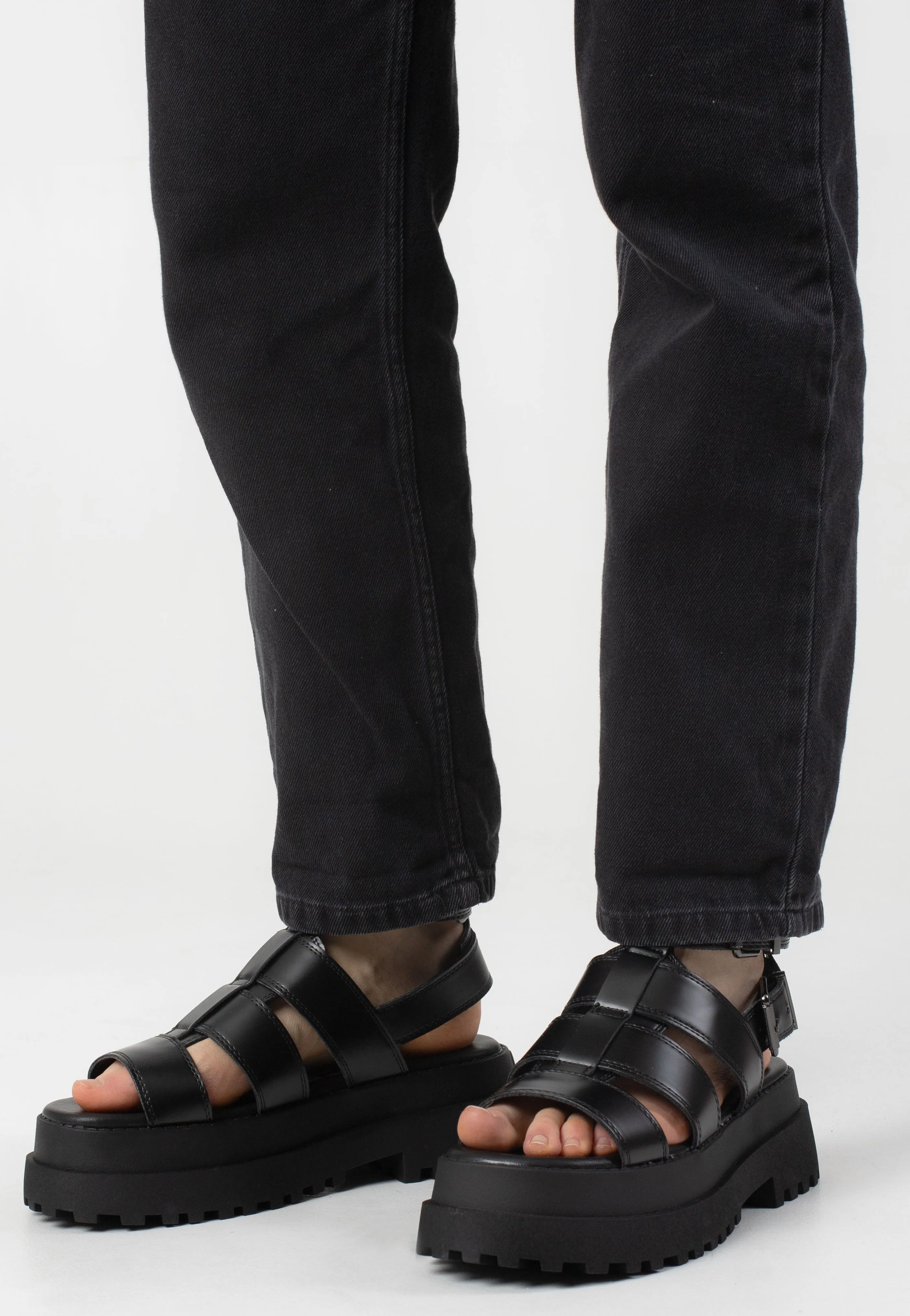 Buffalo - Pluto Vegan Nappa Gld Black - Girl Sandals