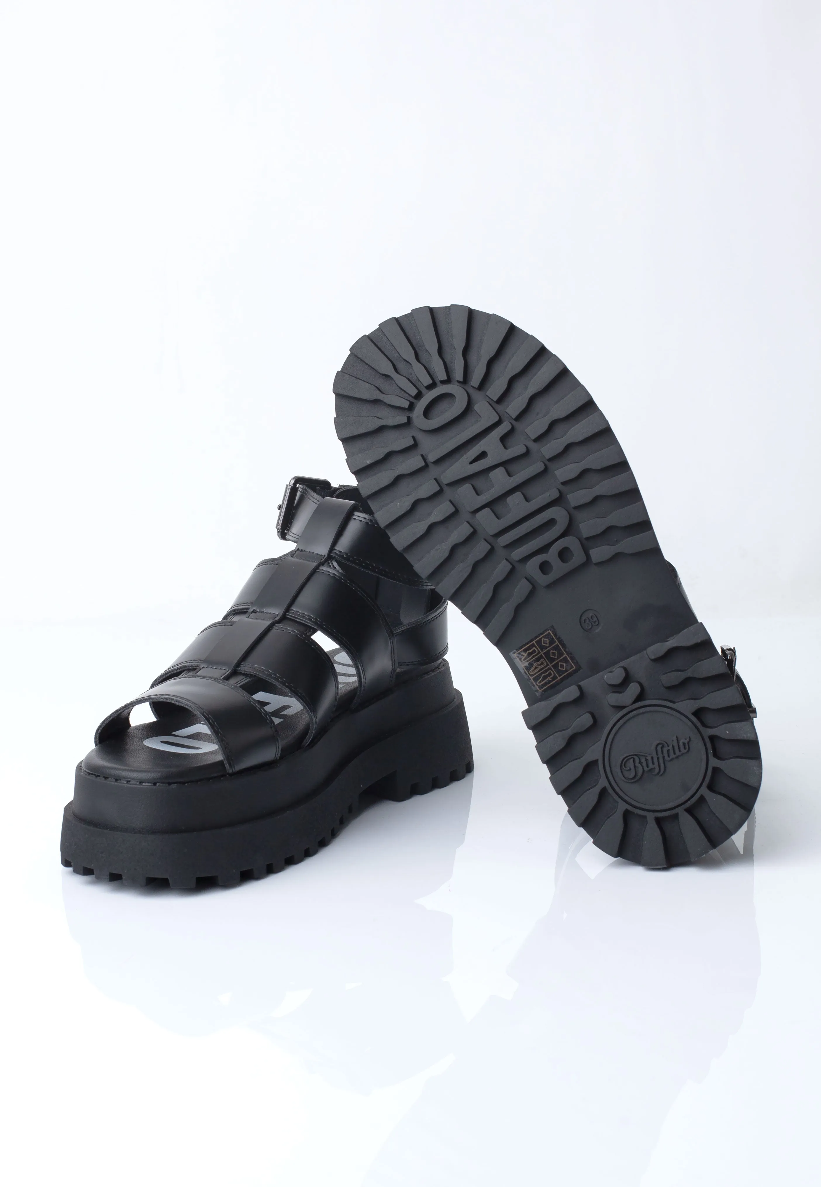 Buffalo - Pluto Vegan Nappa Gld Black - Girl Sandals