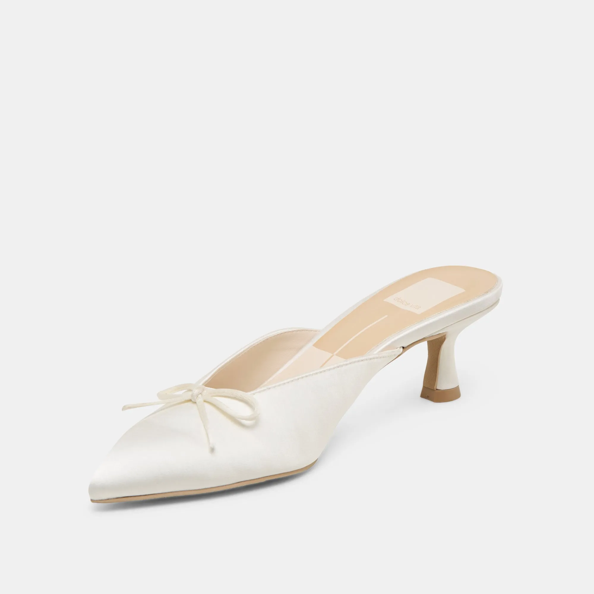 CLEO HEELS OFF WHITE SATIN Dolce Vita