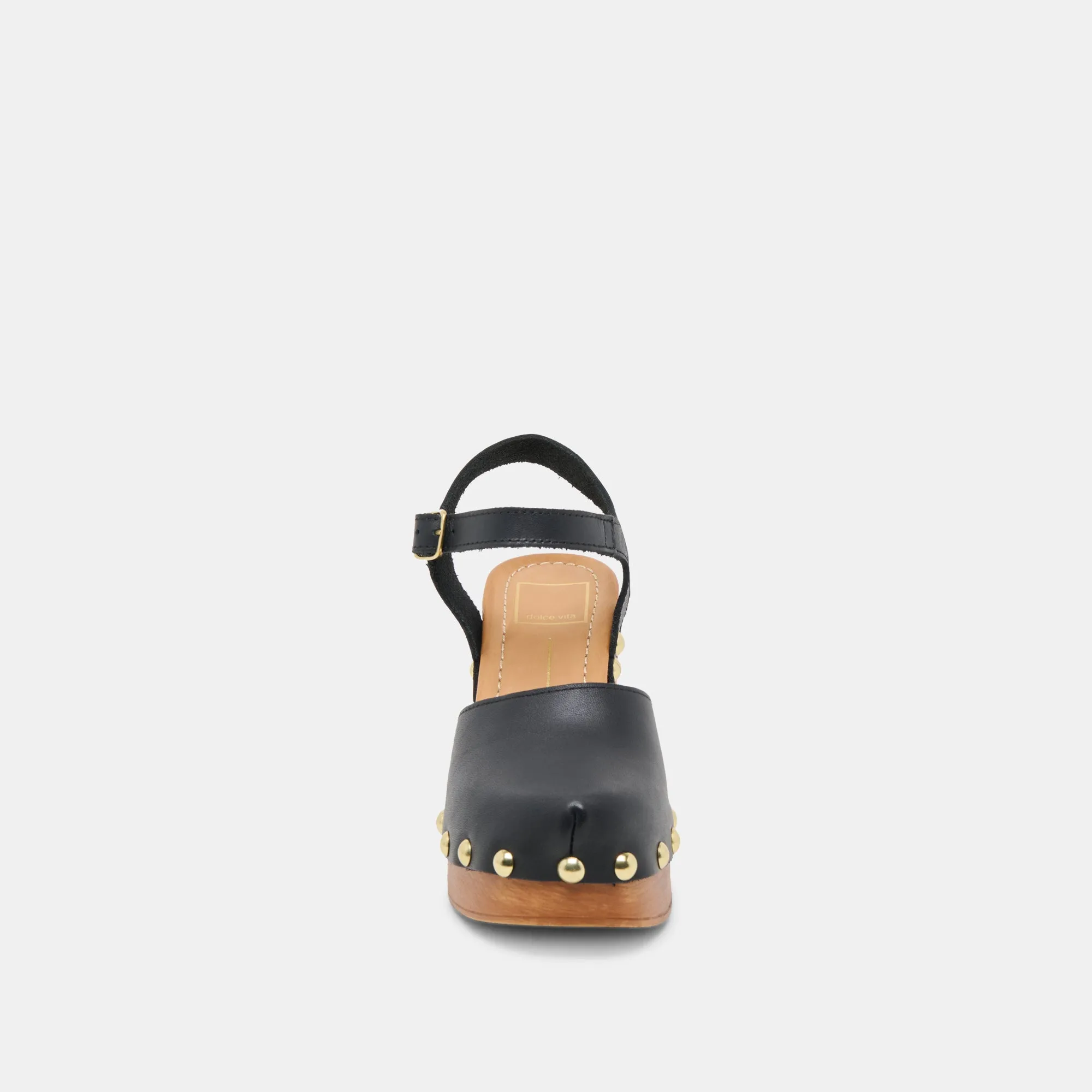 CLOVER HEELS BLACK LEATHER Dolce Vita