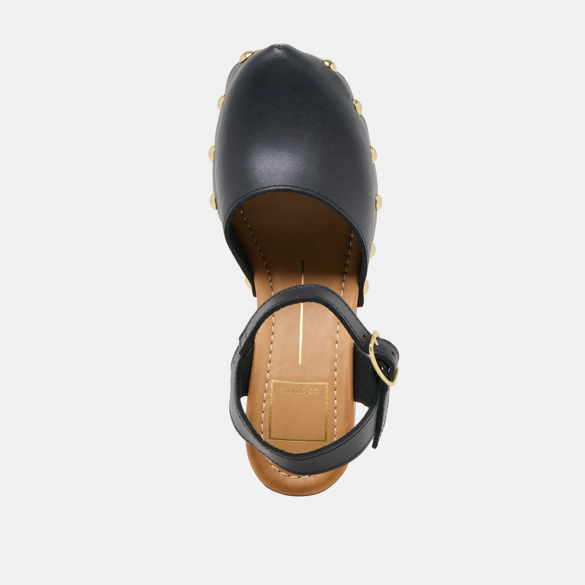 CLOVER HEELS BLACK LEATHER Dolce Vita
