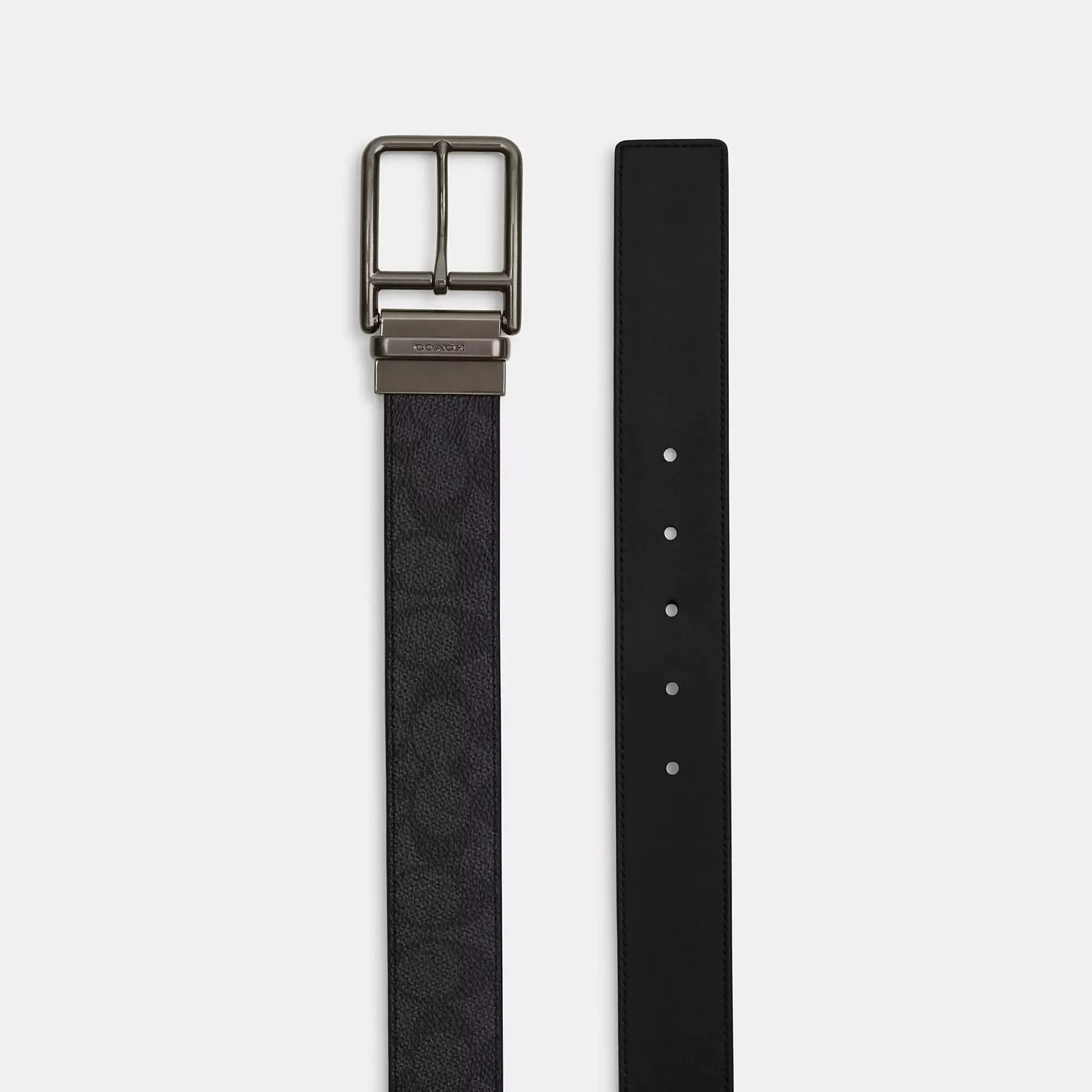Coach Outlet Double Bar Buckle Cut To Size Reversible Belt, 38 Mm