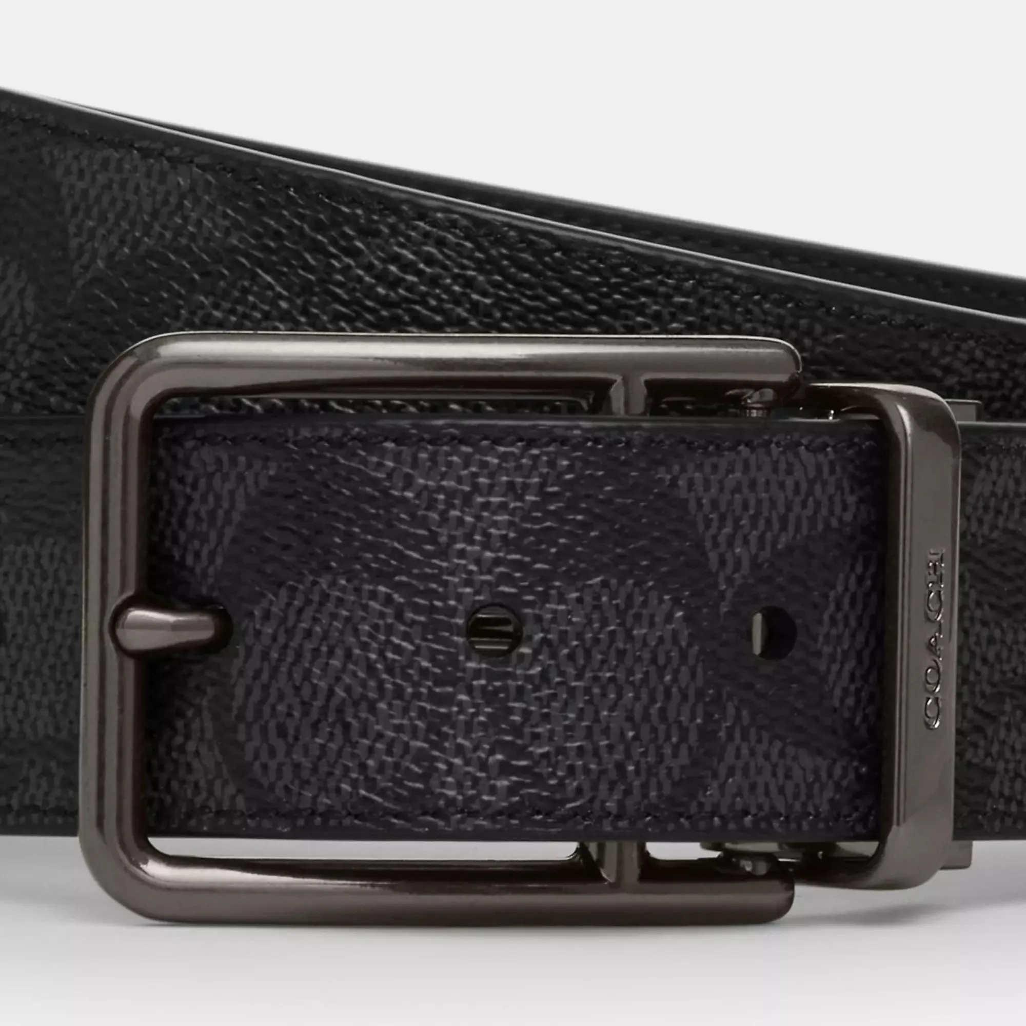 Coach Outlet Double Bar Buckle Cut To Size Reversible Belt, 38 Mm
