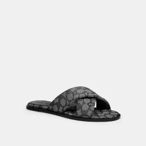 Coach Outlet Link Criss Cross Slide In Signature Jacquard
