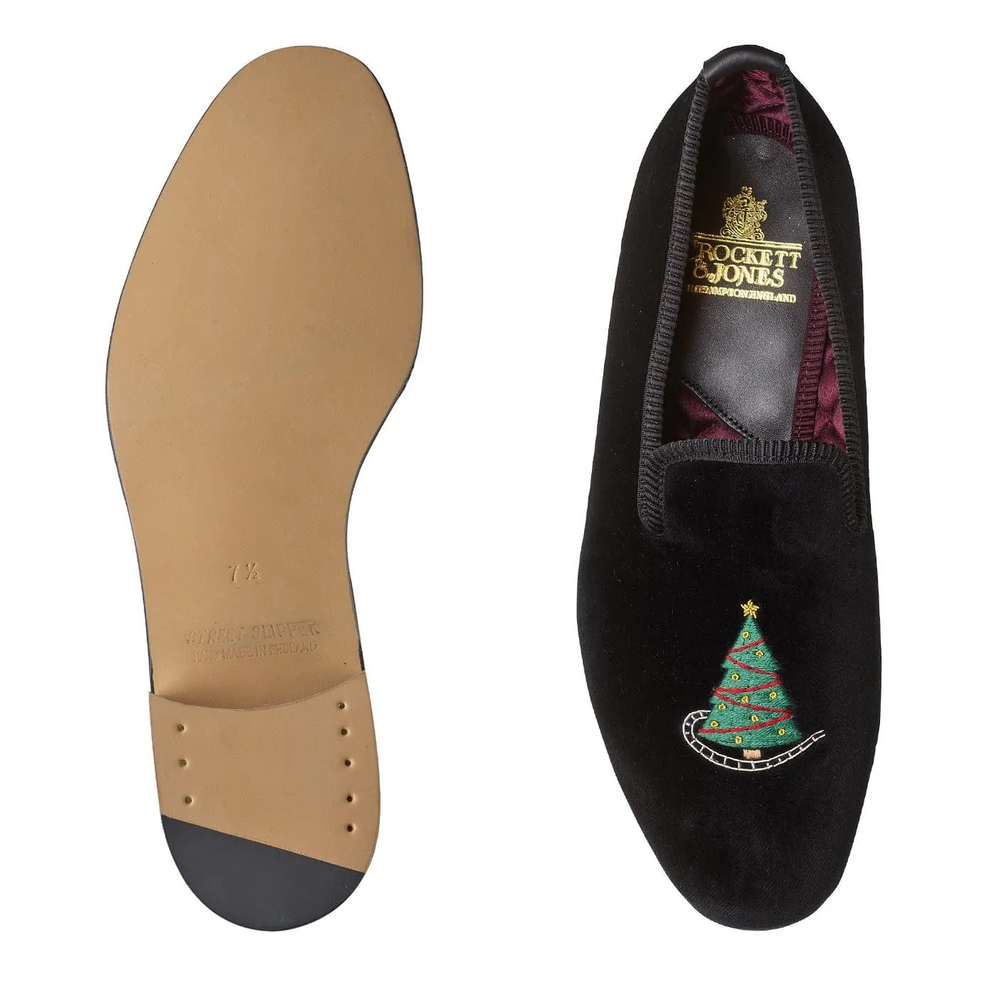 Crockett & Jones Christmas Tree Black Velvet