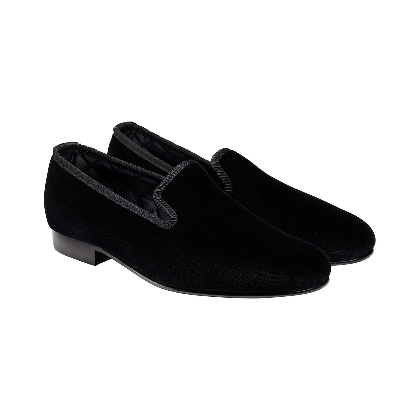 Crockett & Jones Plain Albert Black Velvet