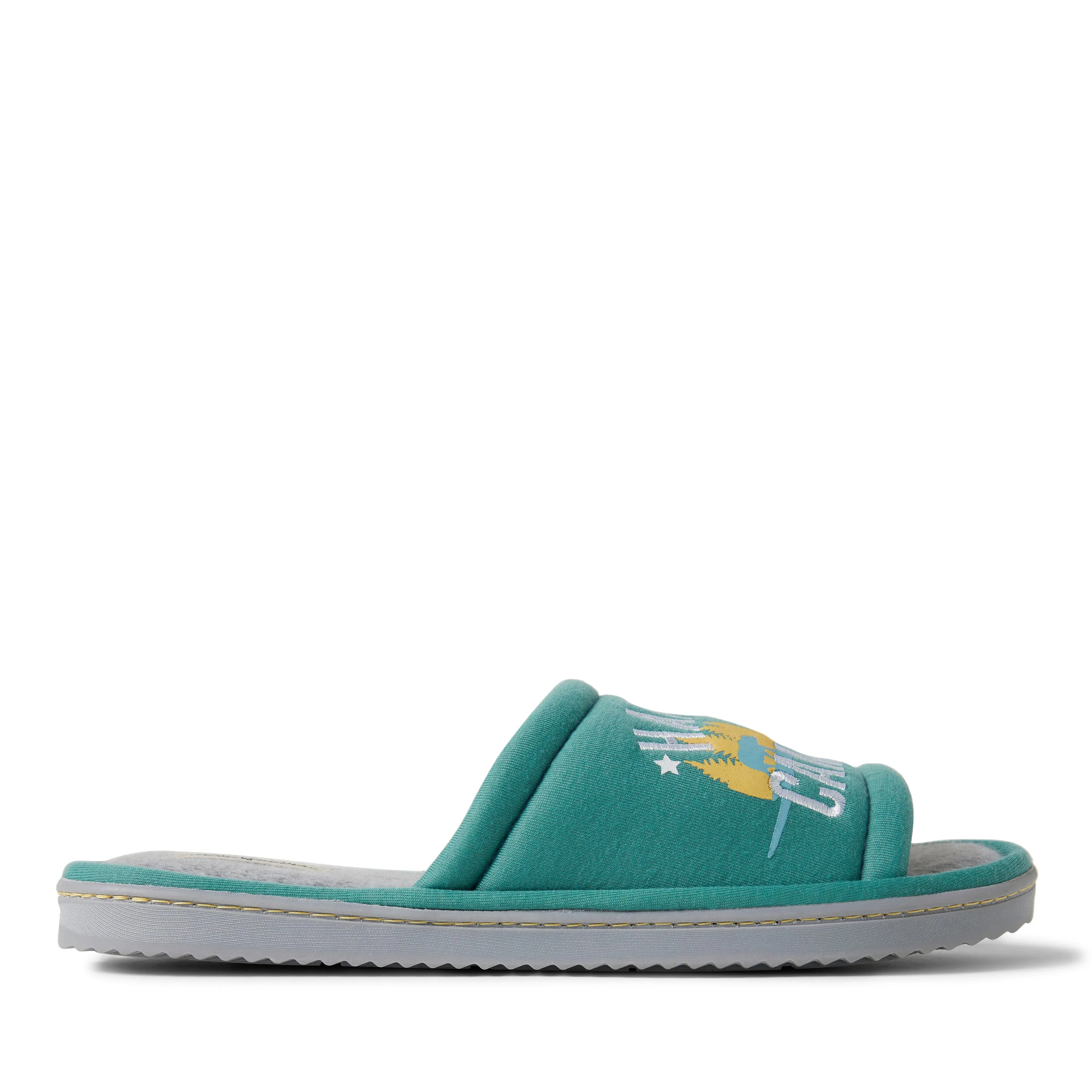 Dearfoams Mens Men’s Lennox Sweatshirt Camp Slide Slipper