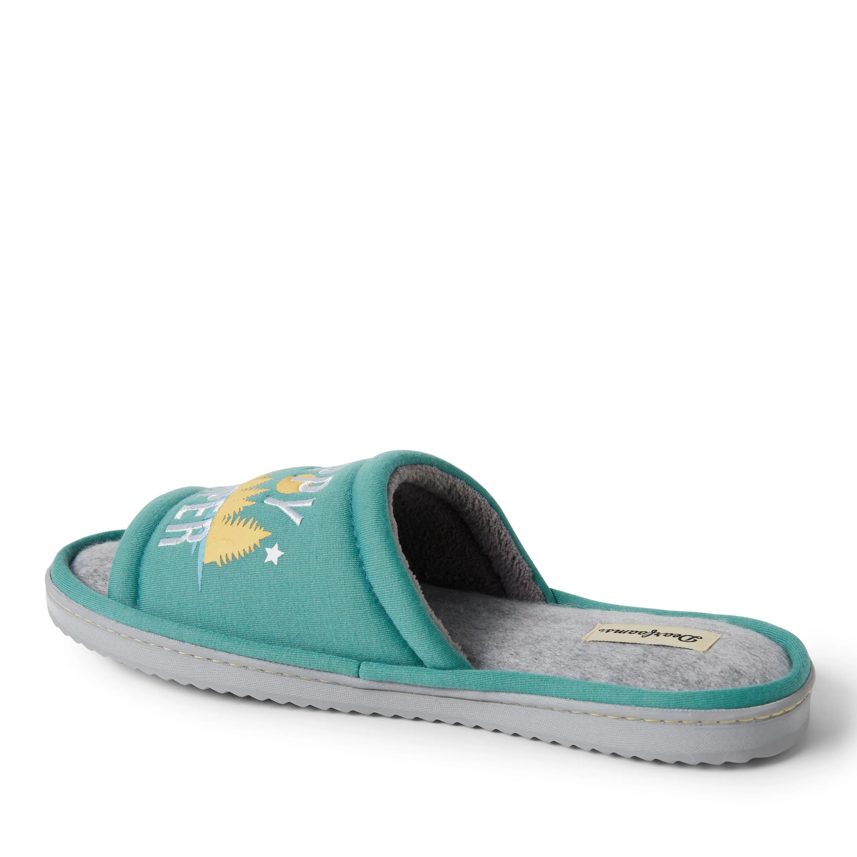 Dearfoams Mens Men’s Lennox Sweatshirt Camp Slide Slipper