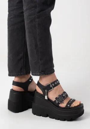 DemoniaCult - Wedge PF Ankle Strap - Girl Sandals