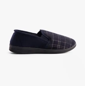 Dr Keller ERIC Mens Full Slippers Navy