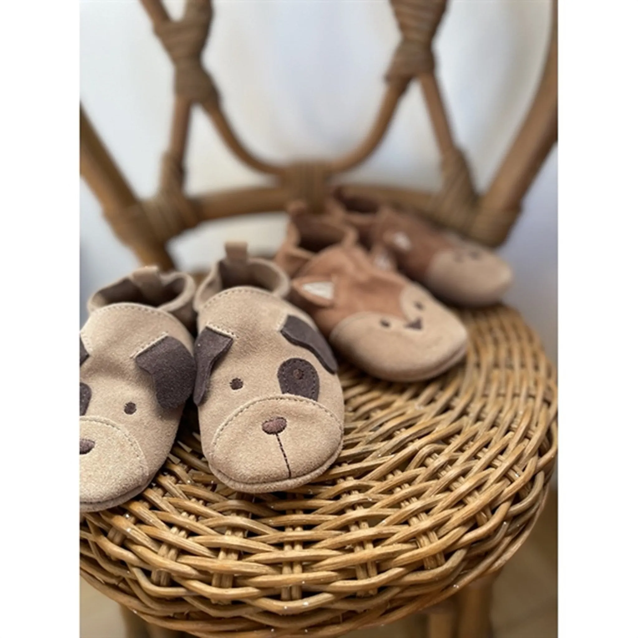 En Fant Slippers Animal Suede Lion