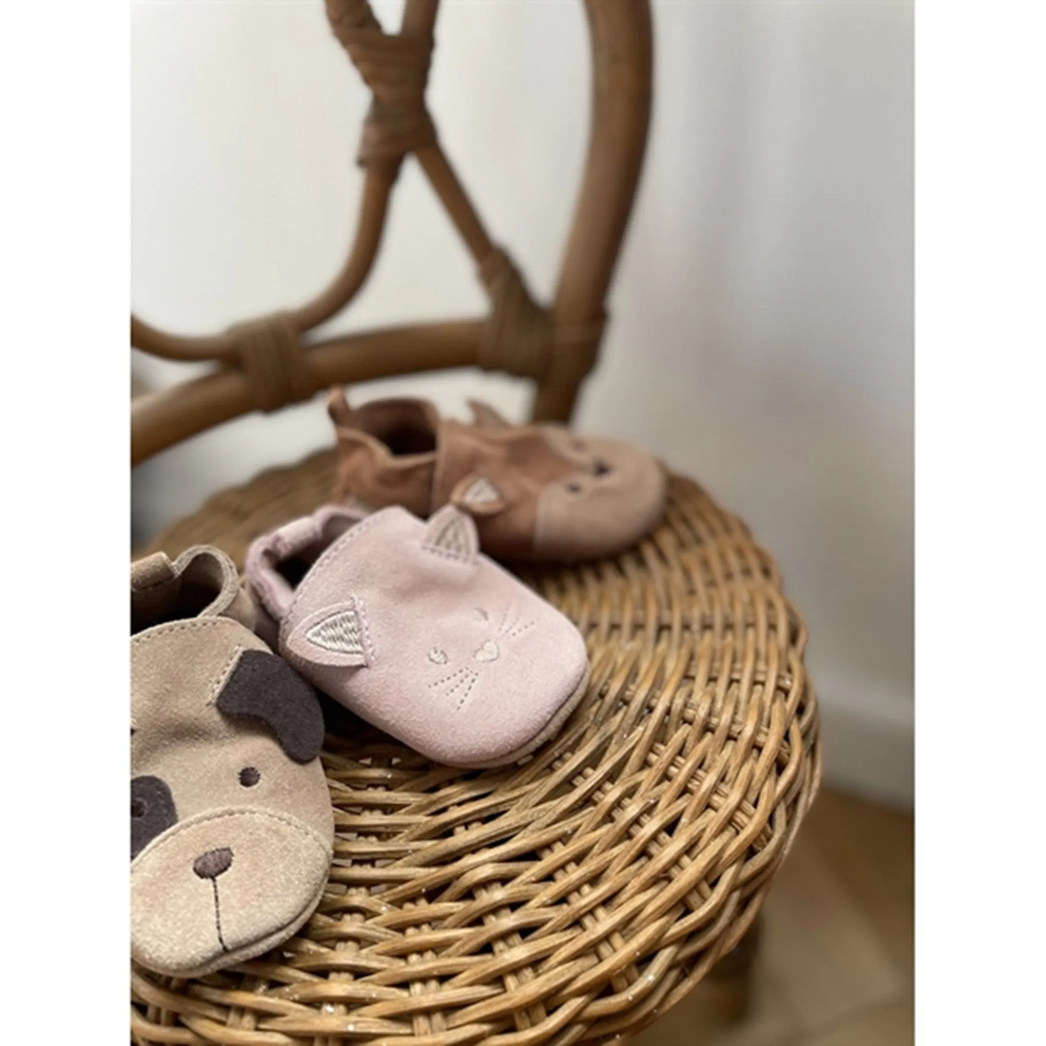 En Fant Slippers Animal Suede Lion