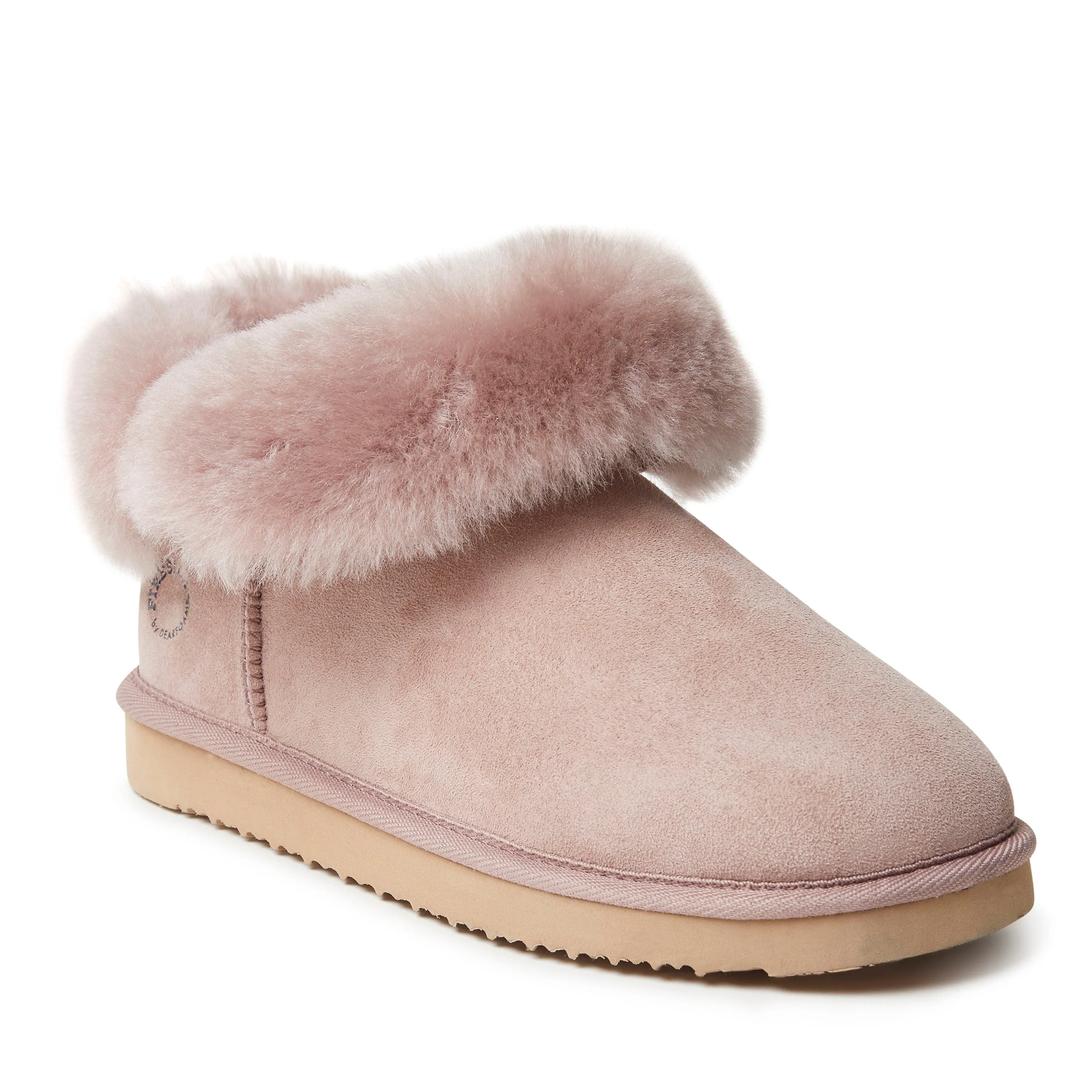 Fireside By Dearfoams Women's Perth Genuine Shearling Foldover Boot