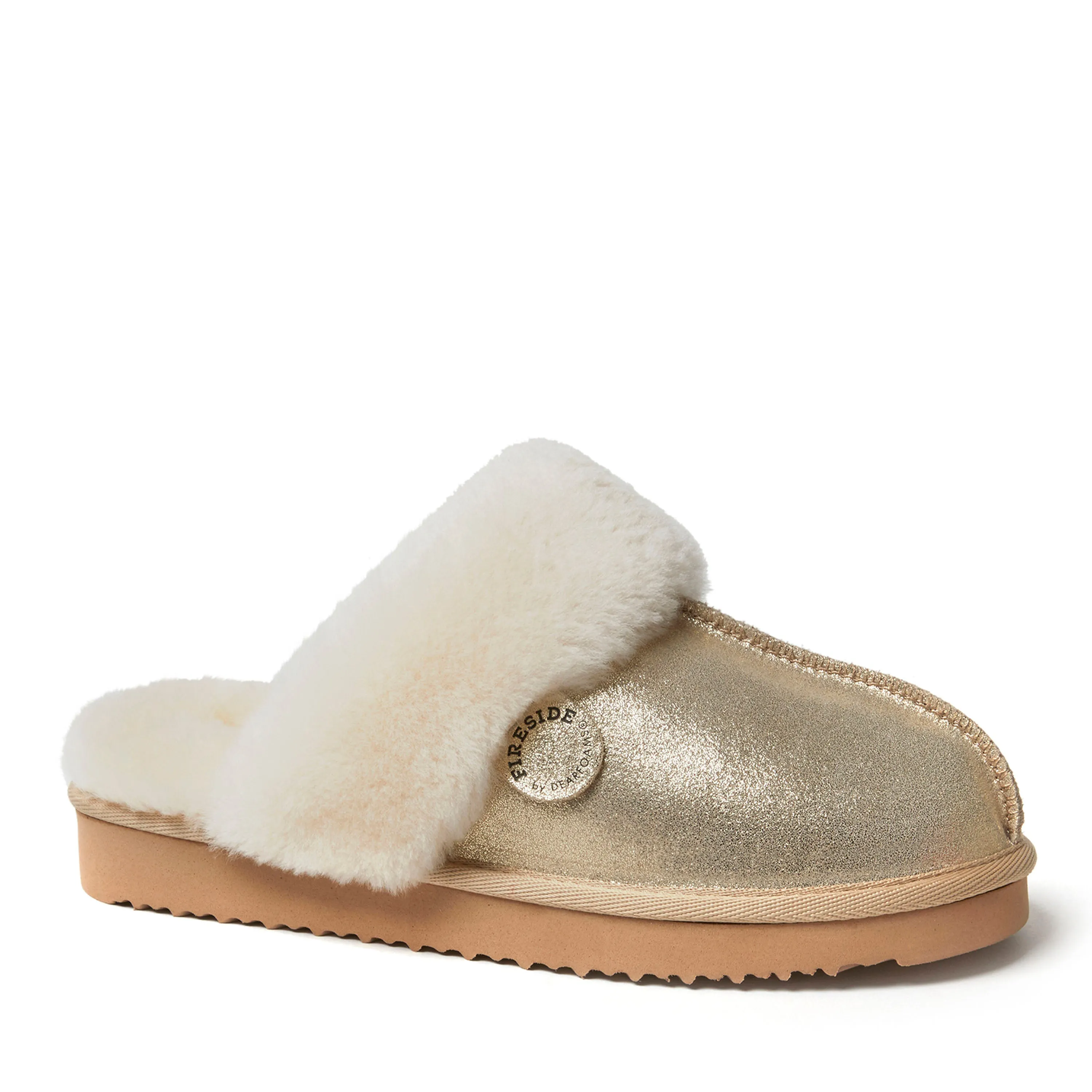 Fireside By Dearfoams Women's Sydney Genuine Shearling Scuff