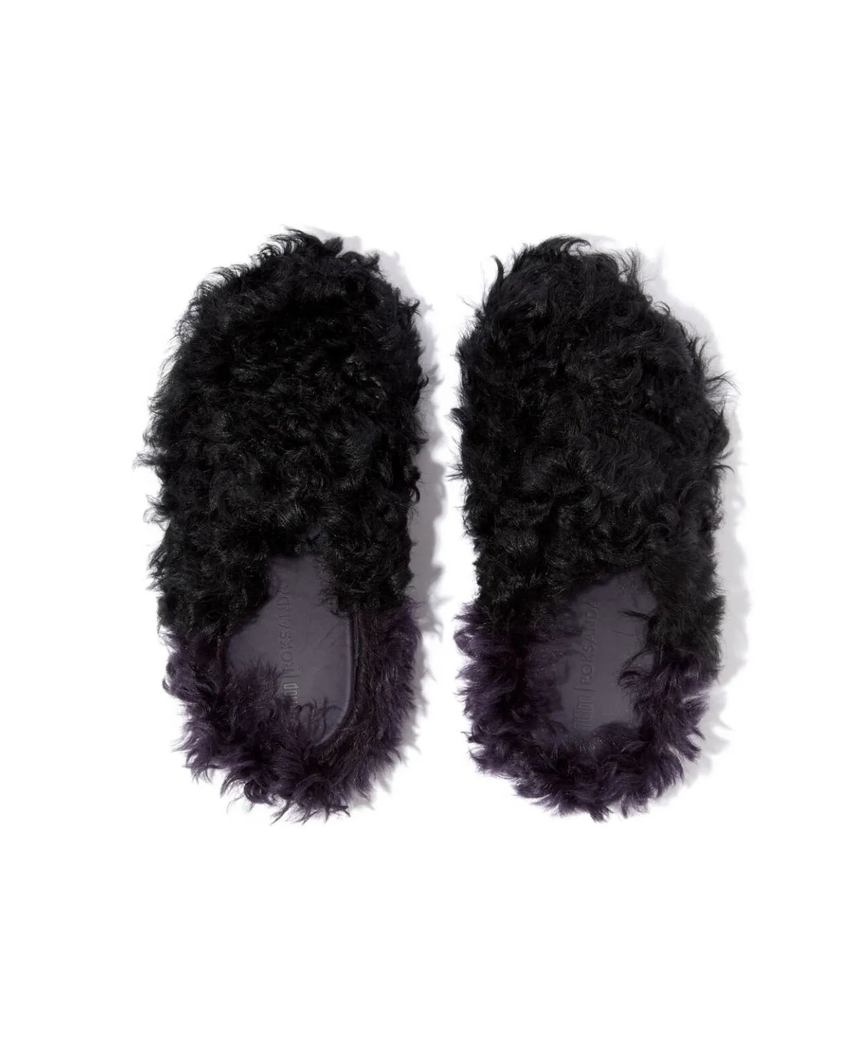 FitFlop Shuv x Roksanda Curly Faux Fur Clogs Black Ink
