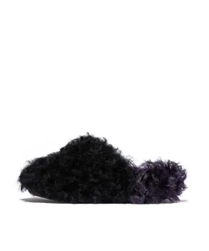 FitFlop Shuv x Roksanda Curly Faux Fur Clogs Black Ink
