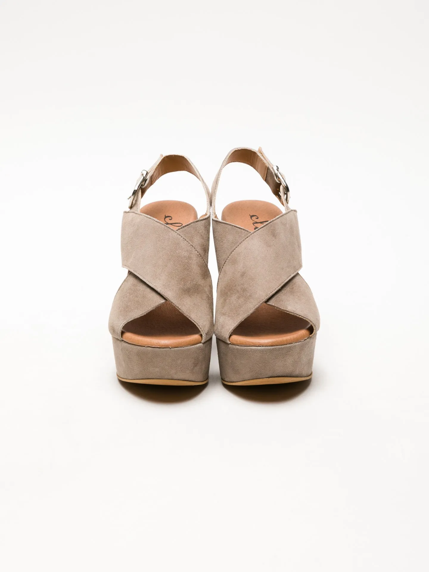 Gray Wedge Sandals