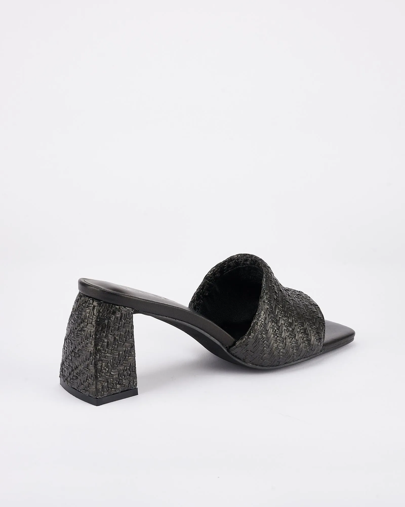 Lenny Mule Black Raffia SOL SANA