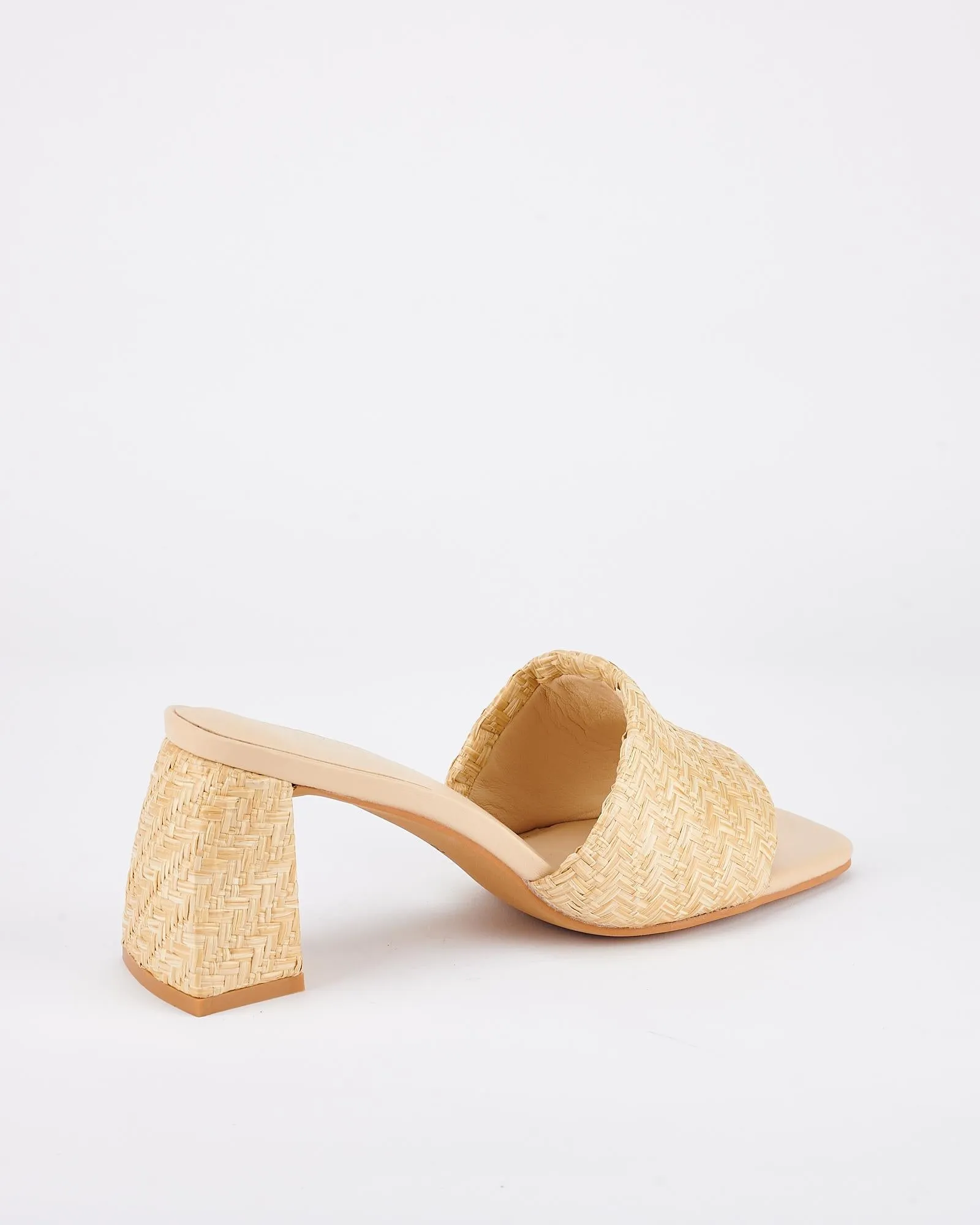 Lenny Mule Natural Raffia SOL SANA