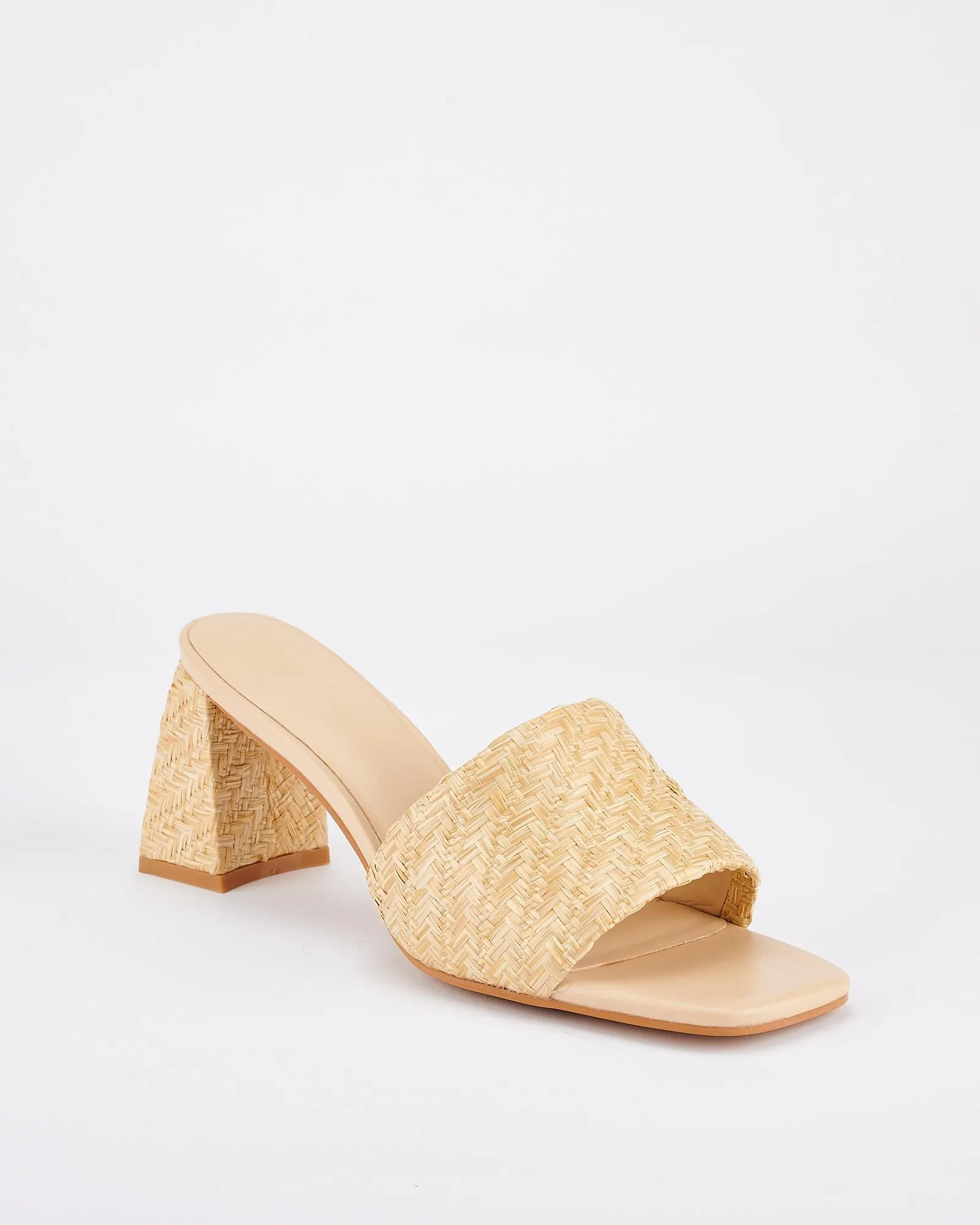 Lenny Mule Natural Raffia SOL SANA