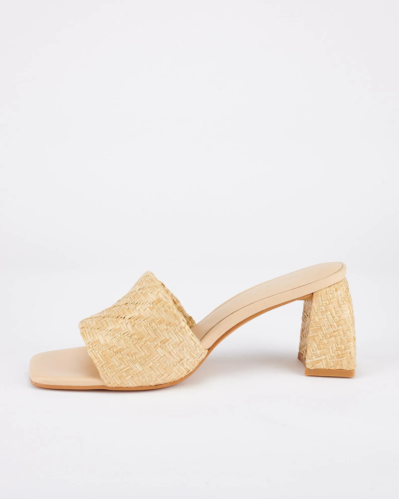 Lenny Mule Natural Raffia SOL SANA
