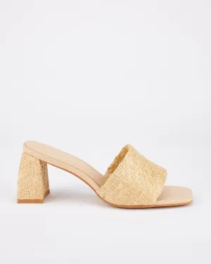 Lenny Mule Natural Raffia SOL SANA