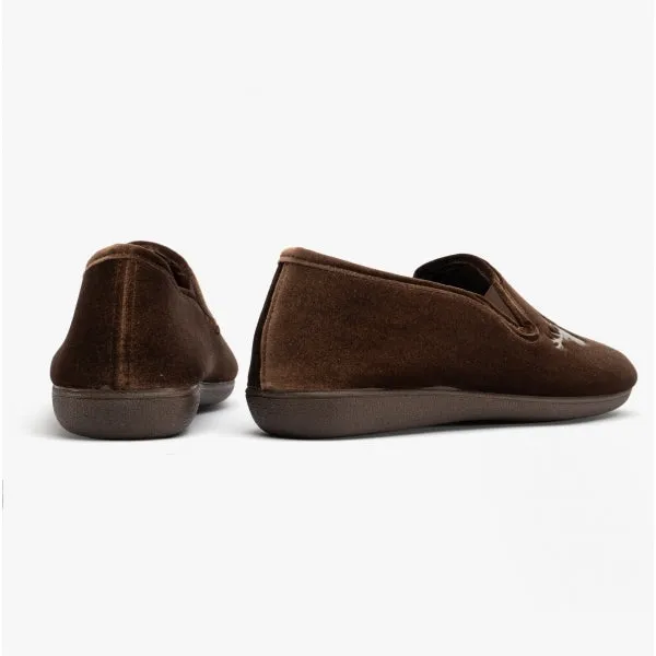 Lotus CLARENCE Mens Slippers Brown