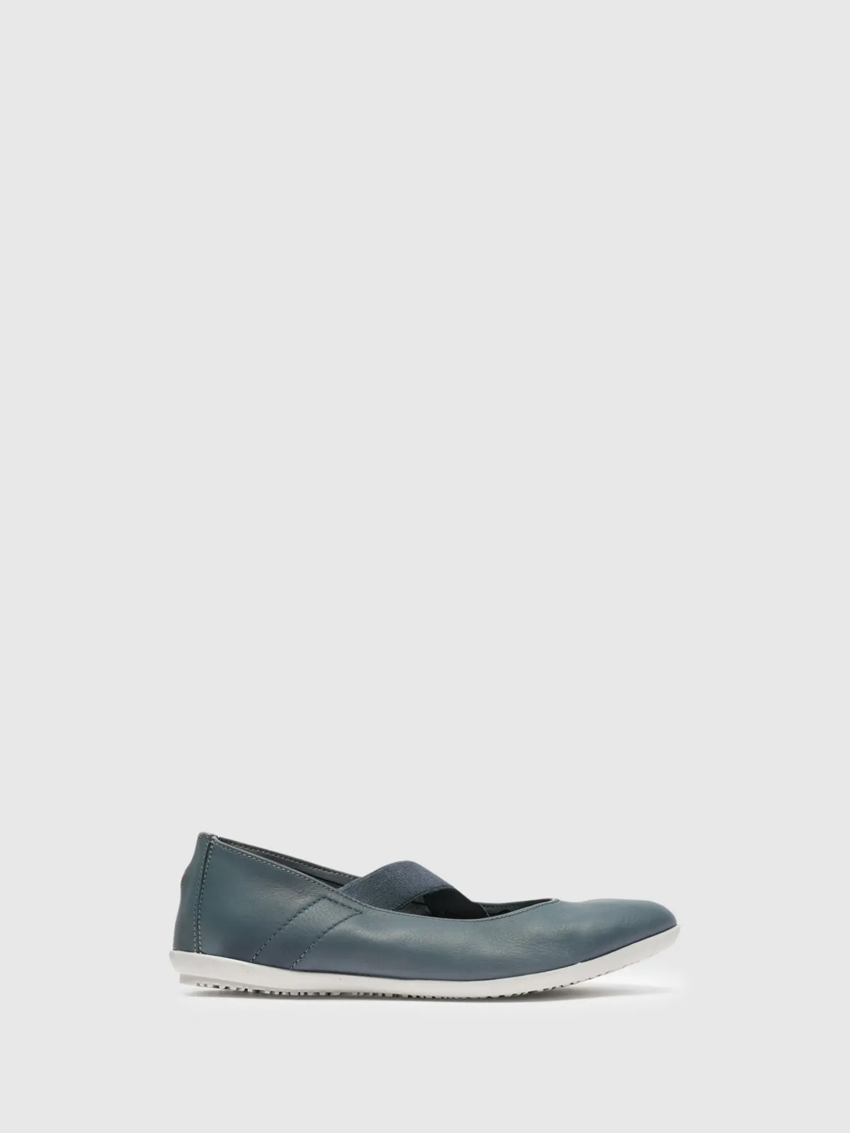 Navy Elasticated Ballerinas