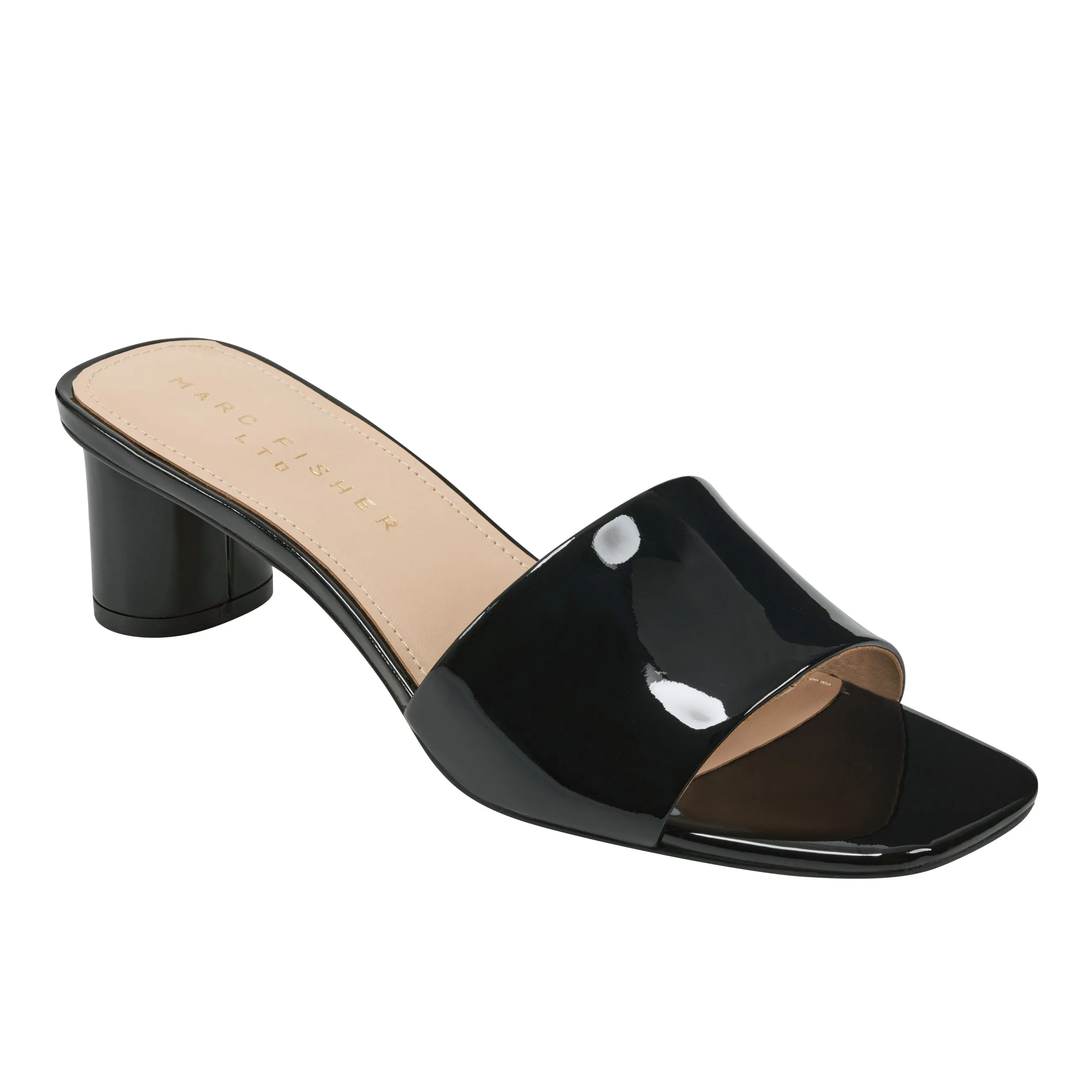 Nemmie Heeled Slide Sandal -MARC FISHER