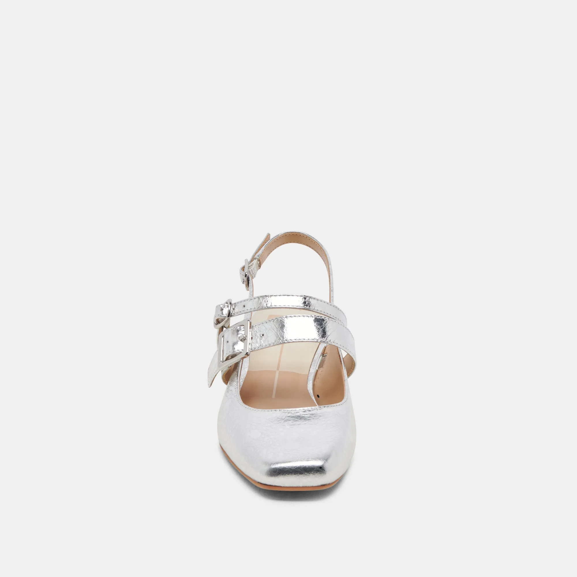 PATZY HEELS SILVER DISTRESSED LEATHER Dolce Vita