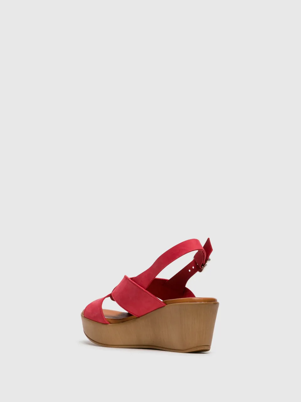 Red Buckle Sandals
